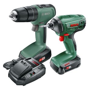 Bosch 18v Cordless Impact Driver & Hammer Drill DIY Combo Kit